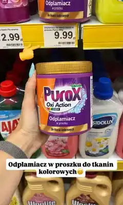 Dino Odplamiacz w proszku do tkanin kolorowych Purox Oxi Action oferta