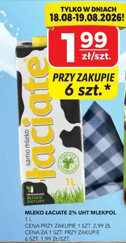 Top Market Mleko Łaciate 2% UHT MLEKPOL oferta