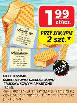 Top Market Lody o smaku śmietankowo-czekoladowo-truskawkowym Amartone oferta