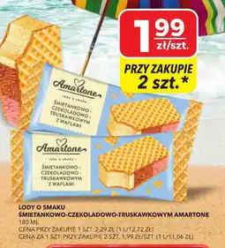 Top Market Lody o smaku śmietankowo-czekoladowo-truskawkowym Amartone oferta