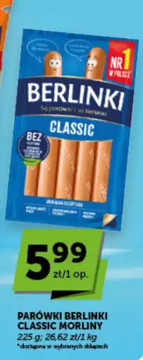 Groszek Parówki Berlinki Classic Morliny oferta