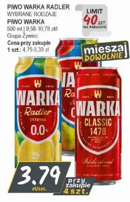 Słoneczko Piwo Warka Radler Cytryna 0.0% oferta