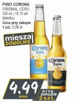 Słoneczko Piwo Corona Original, Cero oferta