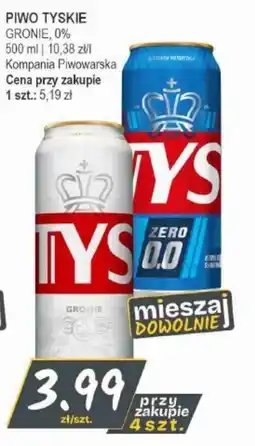 Słoneczko Piwo Tyskie Gronie 0% oferta