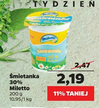 Netto Śmietanka 30% Miletto oferta