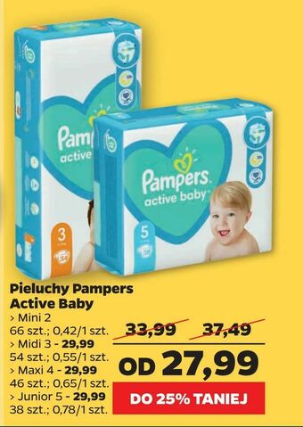 Netto Pieluchy Pampers Active Baby oferta