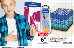 Intermarche Cyrkiel metalowy w etui Zestaw geometryczny Klej w sztyfcie oferta