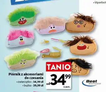 Piórnik z akcesoriami do czesania