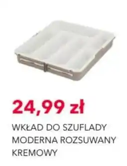 Nela Wkład do szuflady moderna rozsuwany kremowy oferta