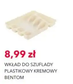 Nela Wkład do szuflady plastikowy kremowy Bentom oferta