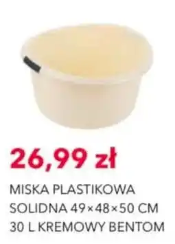 Nela Miska Plastikowa Solidna Kremowy Bentom oferta