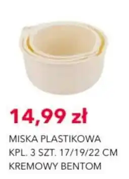 Nela Miska Plastikowa Kremowy Bentom oferta
