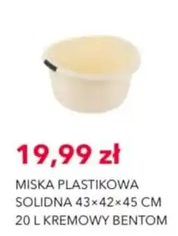 Nela Miska Plastikowa Solidna Kremowy Bentom oferta