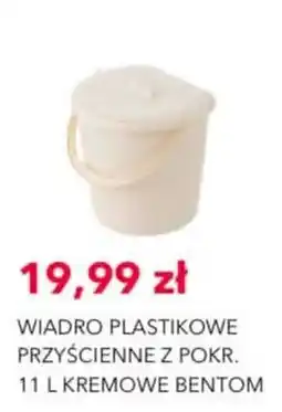 Nela Wiadro Plastikowe Przysięenne z Pokr. 11 L Kremowe Bentom oferta