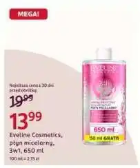 Rossmann Eveline Cosmetics, płyn micelarny, 3w1, 650 ml oferta