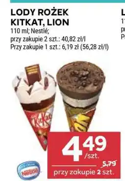 Stokrotka Market Lody Rożek KitKat, Lion oferta
