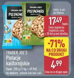 ALDI TRADER JOE'S Pistacje kalifornijskie oferta