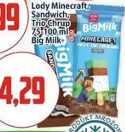 Kupiec Lody Minecraft, Sandwich, Trio Chrup Big Milk oferta
