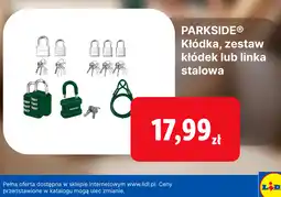 Lidl Kłódka, zestaw kłódek lub linka stalowa oferta