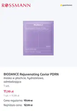 Rossmann BIODANCE Rejuvenating Caviar PDRN maska w płachcie, hydrożelowa, odmładzająca oferta