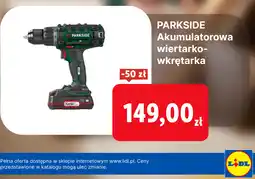 Lidl PARKSIDE Akumulatorowa wiertarko-wkrętarka oferta