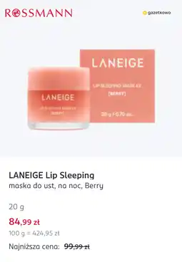Rossmann LANEIGE Lip Sleeping maska do ust, na noc, Berry oferta