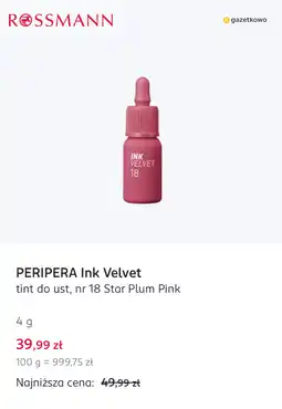 Rossmann PERIPERA Ink Velvet tint do ust, nr 18 Star Plum Pink oferta