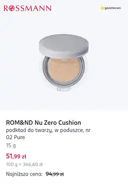 Rossmann ROM&ND Nu Zero Cushion podkład do twarzy, w poduszce, nr 02 Pure oferta