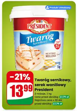 Dino Twaróg sernikowy, serek waniliowy President oferta