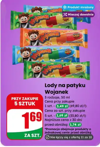 Lody na patyku Wojanek