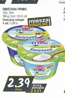 Słoneczko Śmietana Primo Zott 12% oferta
