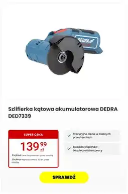 Media Expert Szlifierka kątowa akumulatorowa Dedra oferta