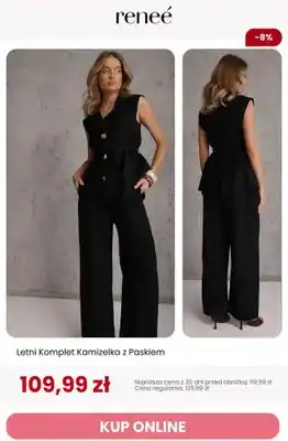 Letni komplet kamizelka z paskiem Renee
