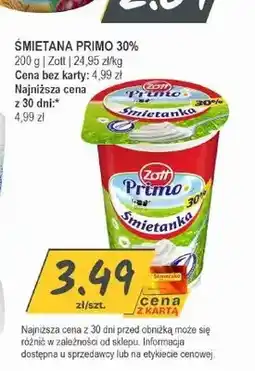 Słoneczko Śmietana Primo Zott 30% oferta