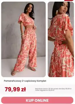 Renee Komplet damski 2-częściowy pomarańczowy Renee oferta