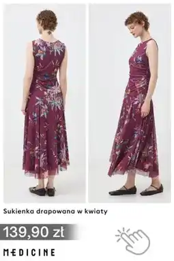Medicine Sukienka drapowana w kwiaty Medicine oferta