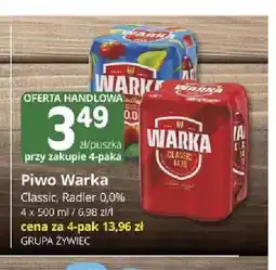 Marketvita Piwo bezalkoholowe Warka Radler 4-pak oferta
