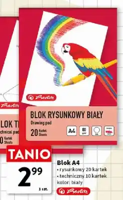 Intermarche Blok rysunkowy biały Herlitz A4 oferta