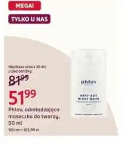 Rossmann Odmładzająca maseczka do twarzy Phlov Anti-Age Night Mask oferta