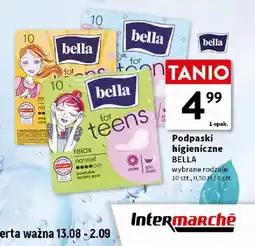 Intermarche Podpaski higieniczne Bella for teens Sensitive oferta