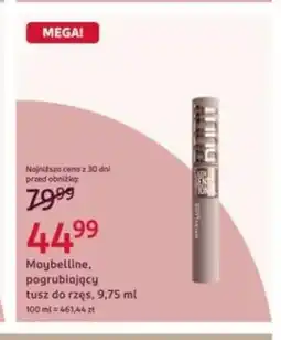 Rossmann Pogrubiający tusz do rzęs Maybelline oferta