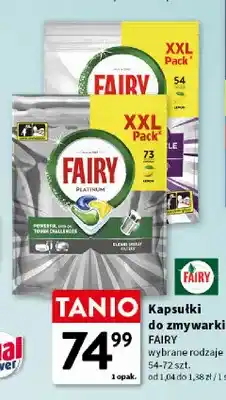 Intermarche Kapsułki do zmywarek Fairy Platinum oferta
