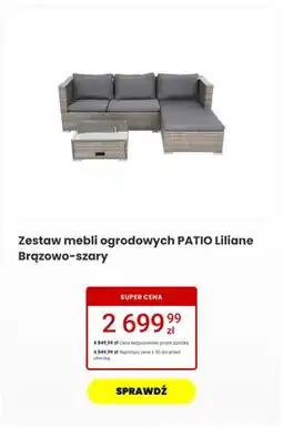 Media Expert Zestaw mebli ogrodowych Patio Liliane Brązowo-szary oferta