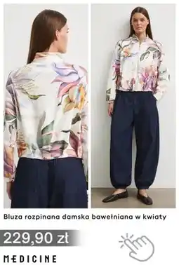 Medicine Bluza rozpinana damska bawełniana w kwiaty Medicine oferta