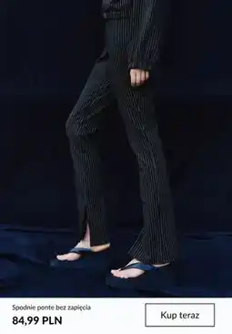 H&M Spodnie ponte bez zapięcia oferta