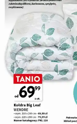 Intermarche Kołdra Big Leaf Wendre 160x200 cm oferta