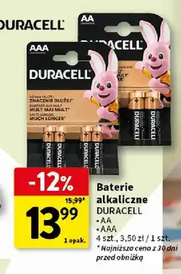 Intermarche Baterie alkaliczne Duracell Aaa oferta