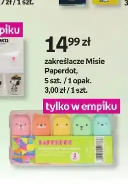 Empik Zakreślacze Misie Paperdot oferta