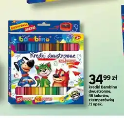 Empik Kredki dwustronne trójkątne Bambino z temperówką oferta