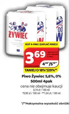 Delfin Piwo Żywiec 5,6% 4-pak oferta
